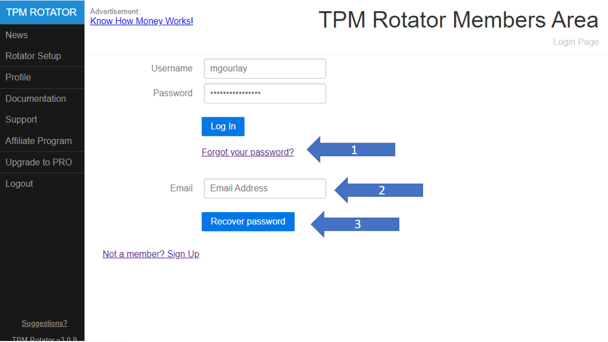 Login page image